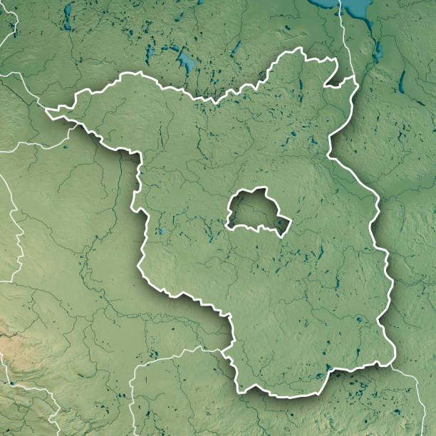 istock Brandenburg Bundesland 3D Render Topographic Map Border 826986436