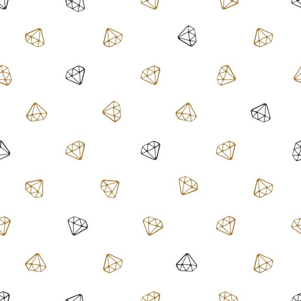 ilustrações, clipart, desenhos animados e ícones de ilustração em vetor. padrão sem emenda com doodles quedas de diamantes no fundo branco - adamant mountains