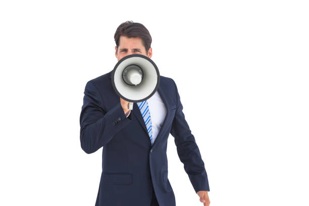 istock Businessman with megaphone 826995800