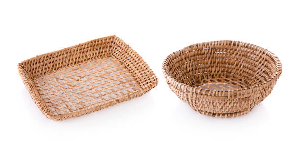 istock vintage weave wicker basket isolated on white background 827003092
