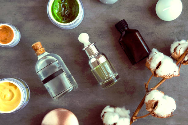 istock SPA beauty creams and oils on dark table 827006626
