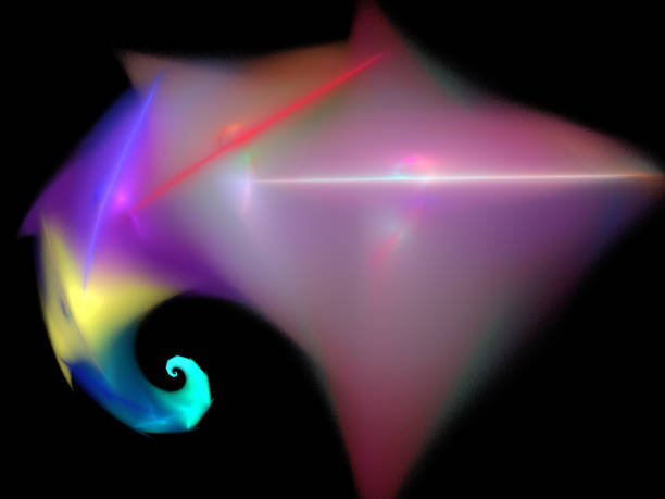 istock image of one Digital Fractal on Black Color 827008050