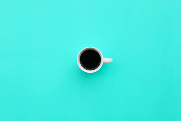 istock Cup of coffee on blue background 827013176