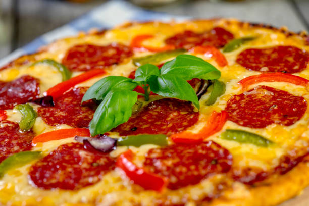 istock Pepperoni Pizza. Fresh homemade pizza. 827013572