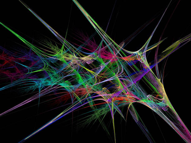 istock image of one Digital Fractal on Black Color 827015160