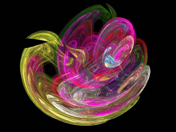 istock image of one Digital Fractal on Black Color 827015644