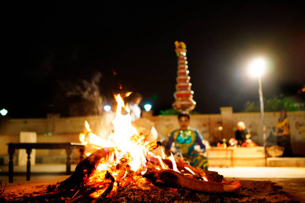 Jaisalmer, India - February 6, 2017: Cultural dance of Sham Dune. This event is part of the desert tourism, attracting domestic and foreign tourists.
