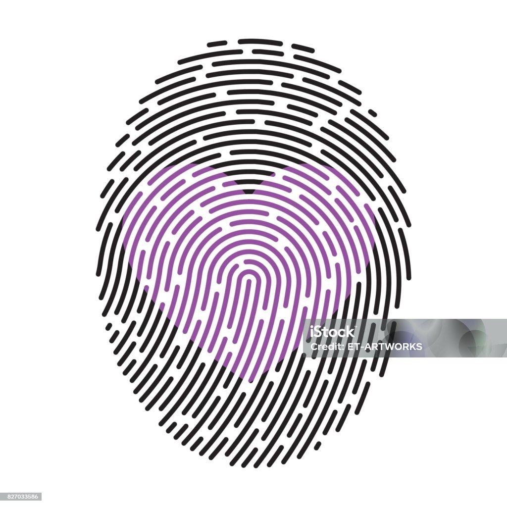 Modern Fingerprint Eps10 vector illustration with layers (removeable) and high resolution jpeg file included (300dpi). Germany stock vector