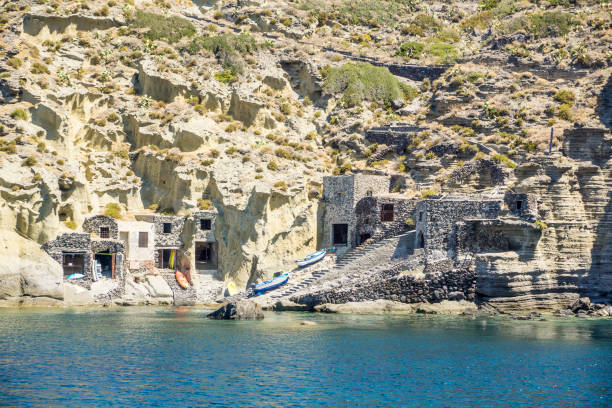 Pollara Beach, Salina, Aeolian Islands The bay of Pollara in the island of Salina, Sicily salina sicily stock pictures, royalty-free photos & images