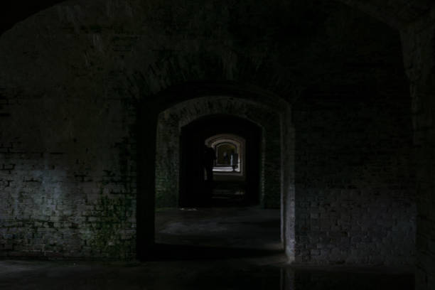 istock in the old, spooky, dark misterious basement 827037546
