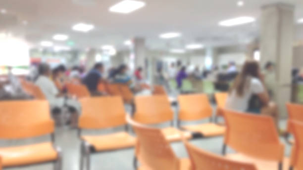 istock Abstract Blurred background : Vintage filter patient waiting for see doctor. 827040862