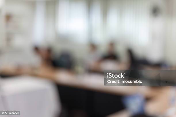 Abstract Blur People In Meeting Room Stock Photo - Download Image Now - Focus On Foreground, Office, Blurred Motion
