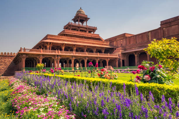Fatehpur Sikri city Antient abandoned city of Fatehpur Sikri n the Agra District of Uttar Pradesh, India. agra stock pictures, royalty-free photos & images