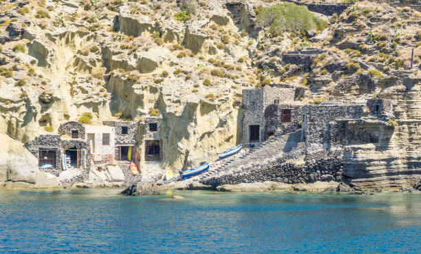 Pollara Beach, Salina, Aeolian Islands The bay of Pollara in the island of Salina, Sicily panarea island stock pictures, royalty-free photos & images