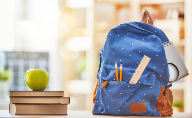 istock Apple, pile of books and pencils 827045218