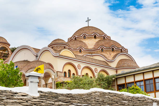istock Monastery of Archangel Michael, Thassos island, Greece 827059174