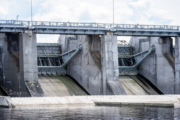 istock hydro electric power station gates for water 827068426