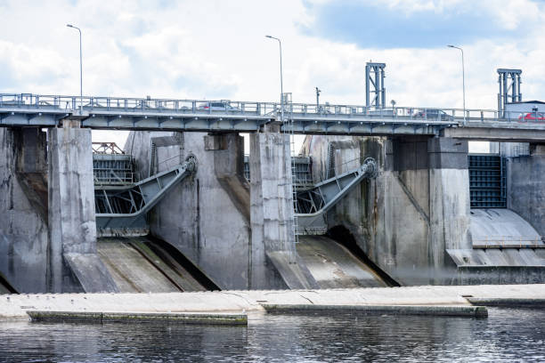 istock hydro electric power station gates for water 827068462