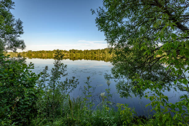 istock reflection of clouds in the lake 827068856