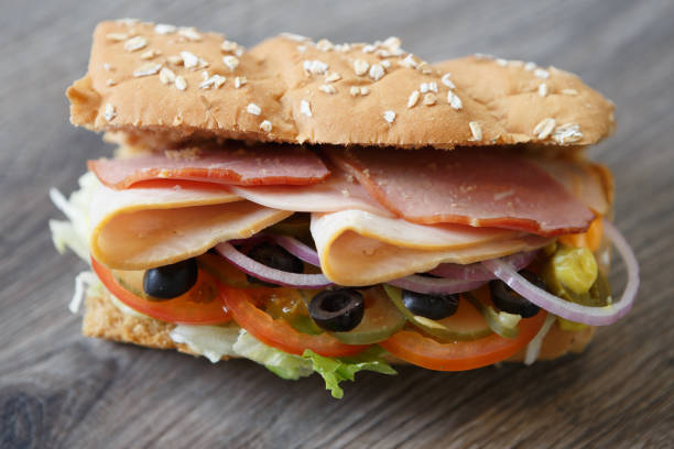 istock Fast food restaurant sandwiches & salad menu 827071740
