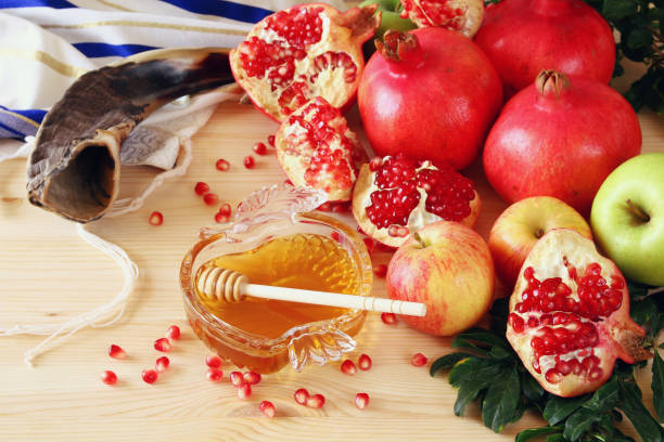 istock Rosh hashanah (jewish New Year holiday) concept. Traditional symbols 827075670