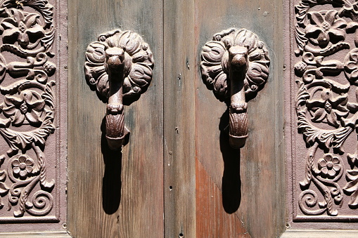 Very old vintage Italian hand door knocker