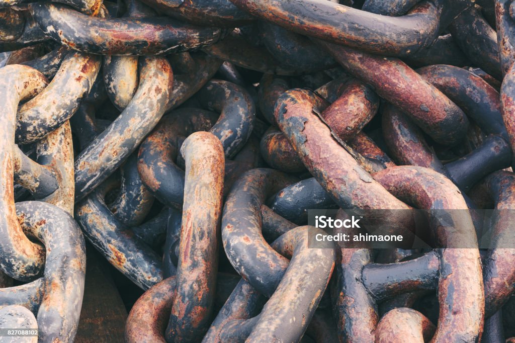 High contrast old chain background Arts Culture and Entertainment Stock Photo