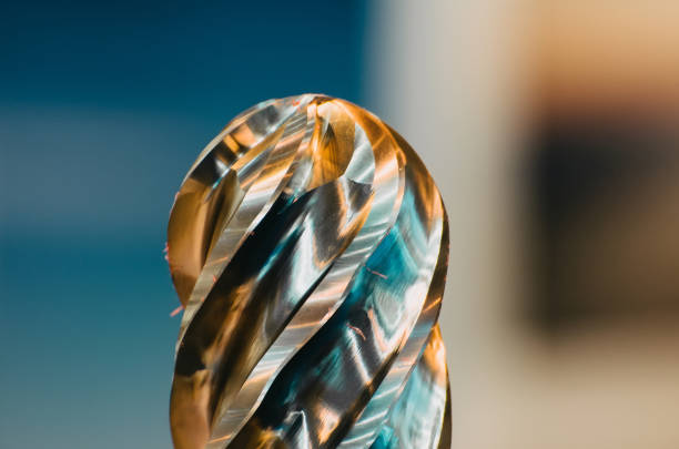 A huge metal drill near the spiral
