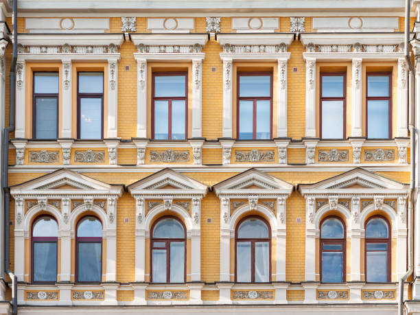 istock Facade of the antique historical building. 827095662