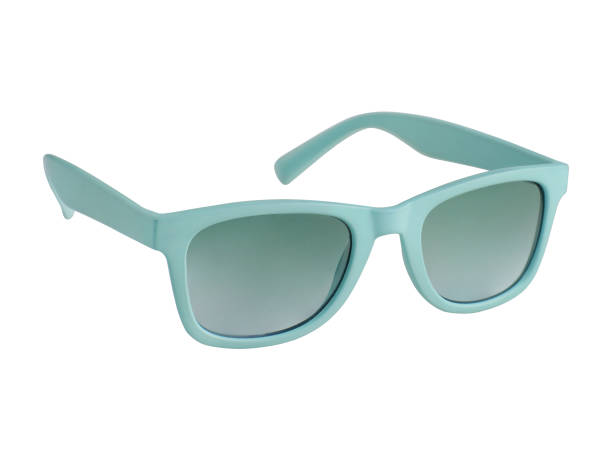 istock Azure blue sunglasses isolated on white 827099530