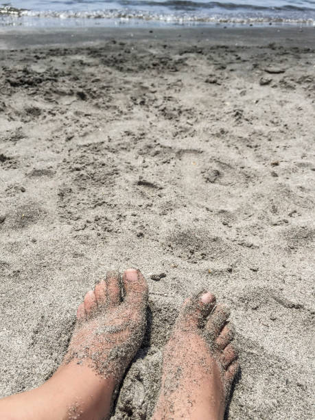 istock feet on a sandy beach in summer 827102980
