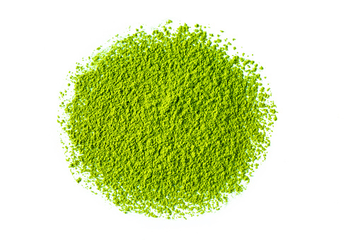 green matcha tea powder