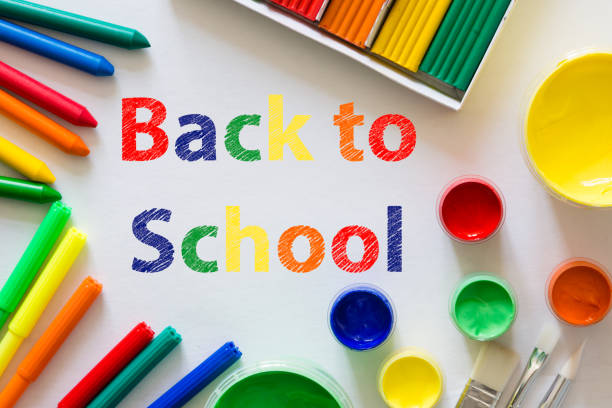 istock Back to school background concept with stationary 827107114