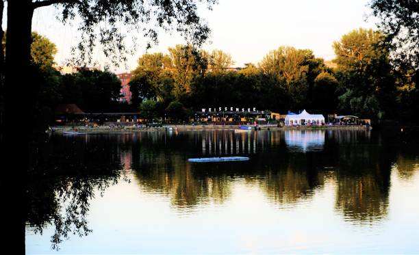 istock Berlin white lake in the evening 827107128