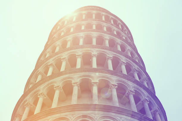 Leaning Pisa Tower, Tuscany stock photo