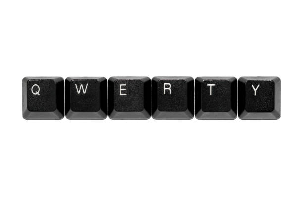 qwertz-tastatur-tasten auf weißem hintergrund - azerty stock-fotos und bilder