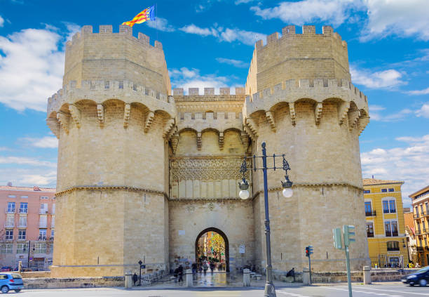 istock Old city gate, Torres de Serranos in Valencia, Spain 827118870