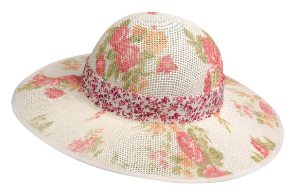 istock woman  hat isolated on white background .Women's beach hat . colorful hat 827125884