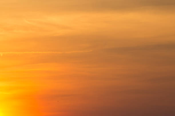 istock Hot weather, clouds look colorful before sunset. 827133068