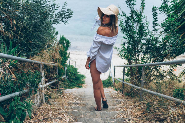 istock Woman on vacation in Greece 827154428