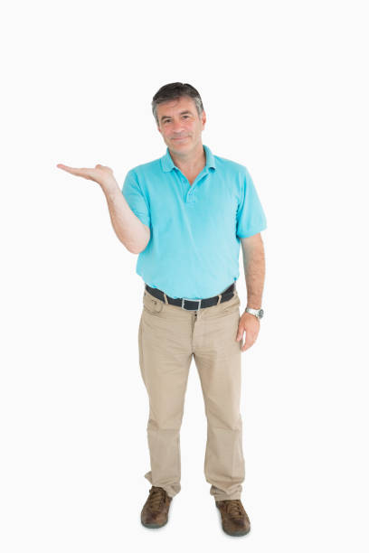 istock Smiling man raising his hand 827154926