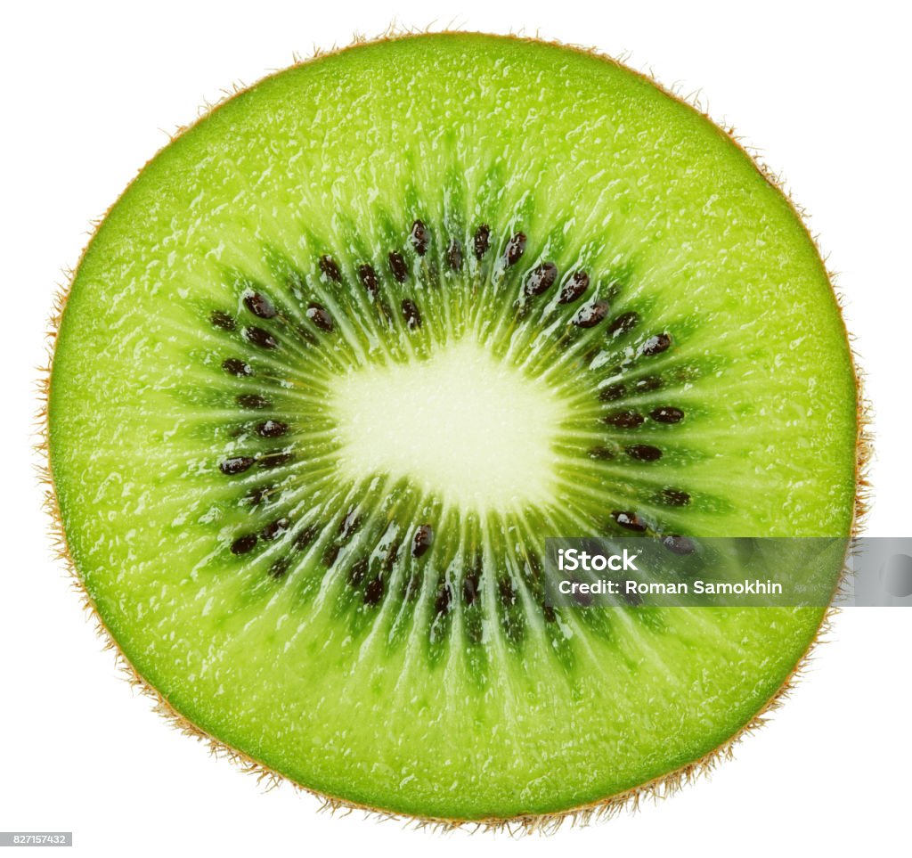 Slice of kiwi fruit isolated on white Slice of kiwi fruit isolated on white background Kiwi Fruit Stock Photo