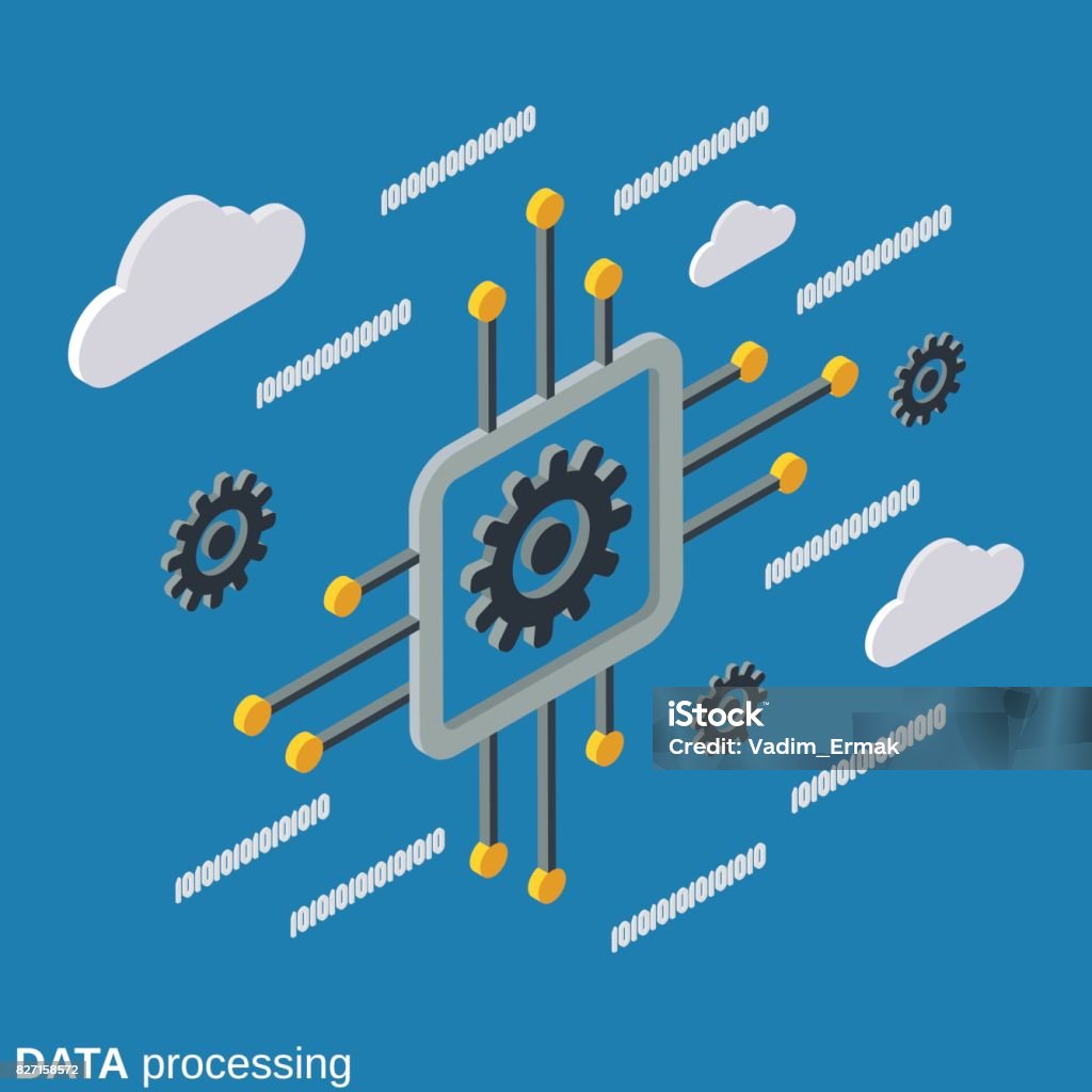 Data Processing Vector Concept Stock Illustration - Download Image Now ...