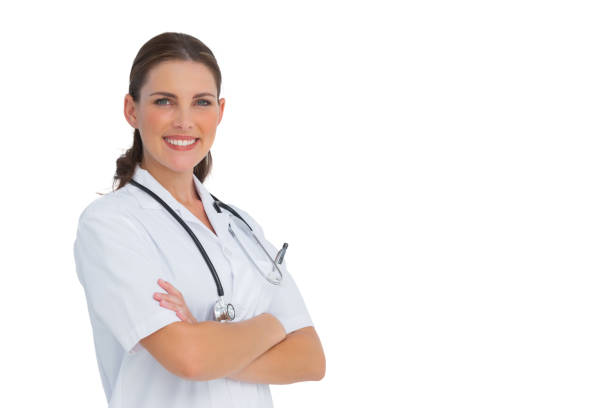 istock Happy nurse with arms crossed 827158674