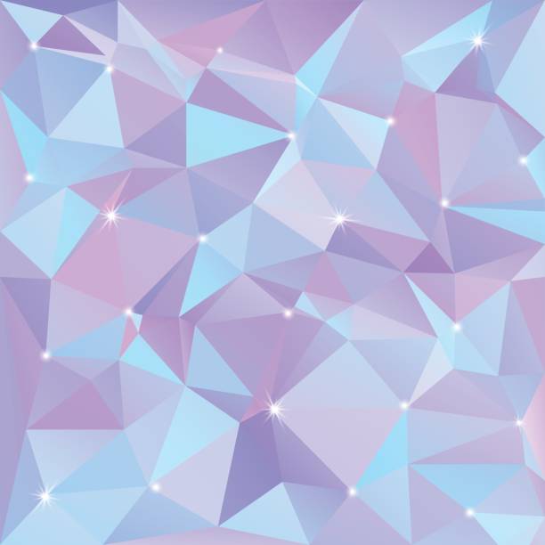 istock Beautiful blue abstract background of triangles and polygons with flashes of light in the corners. 827163950