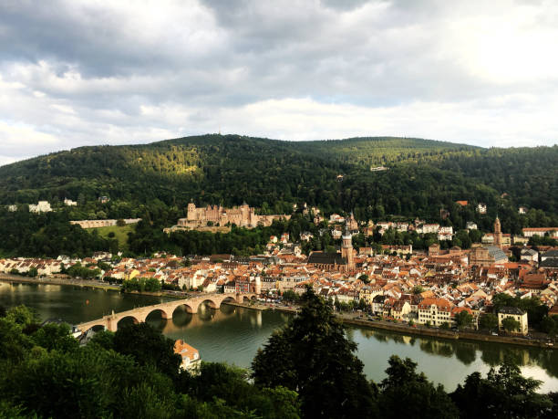 istock the panoramic view of old town in Heidelberg 827167392