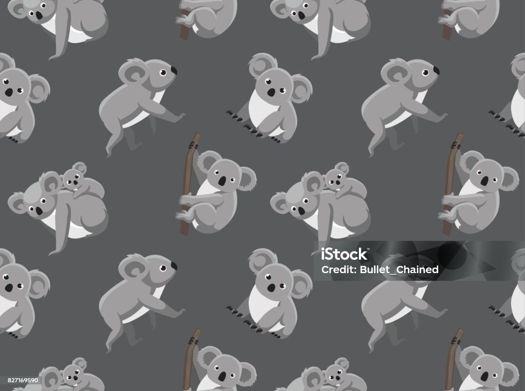 Cute Koala Seamless Wallpaper Stock Illustration - Download Image Now -  Koala, Pattern, Baby - Human Age - iStock