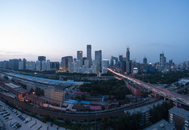 istock panoramic view of cityscape,midtown skyline at dusk 827179606