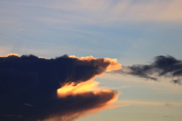 istock sky in sunset  and  cloud, beautiful colorful evening nature  space for add text 827187520