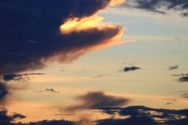 istock sky in sunset and cloud, beautiful colorful evening nature  space for add text 827194456